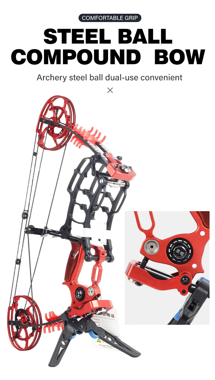 Spg Compound Bow Hunting Archery Steel Ball Dual Use Pulley Bows Riser