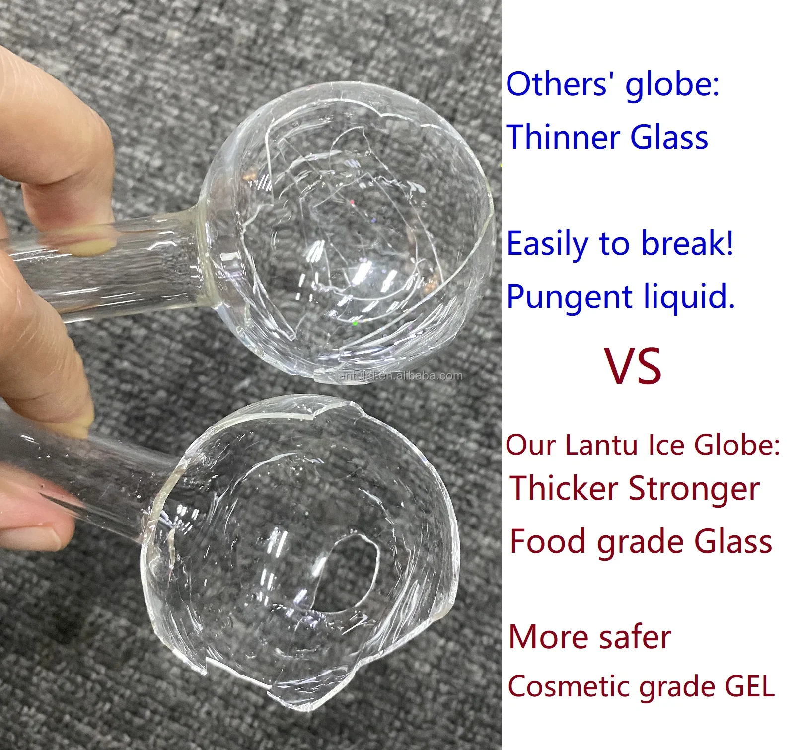 Stronger Glass Cold Face Massage Facial Ice Globes Buy Ice Globes
