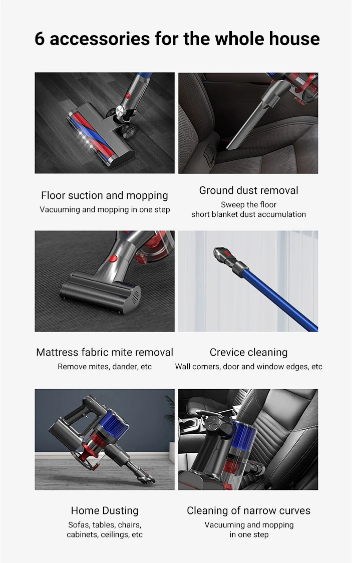 380w 30kpa Simply Handheld Portable Cordless Stick Vacuum Cleaners With