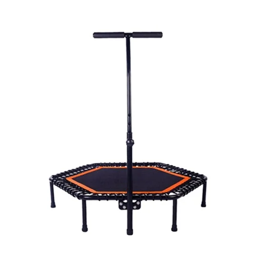 best sell indoor mini bungee jump hexagonal trampoline with t