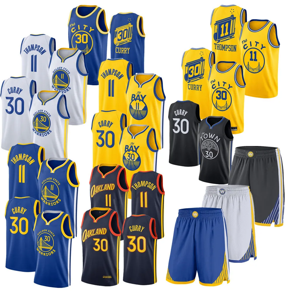 Tshirt & shorts for summer State Warriors No.30 Stephen Curry Kids  Basketball Jersey Set