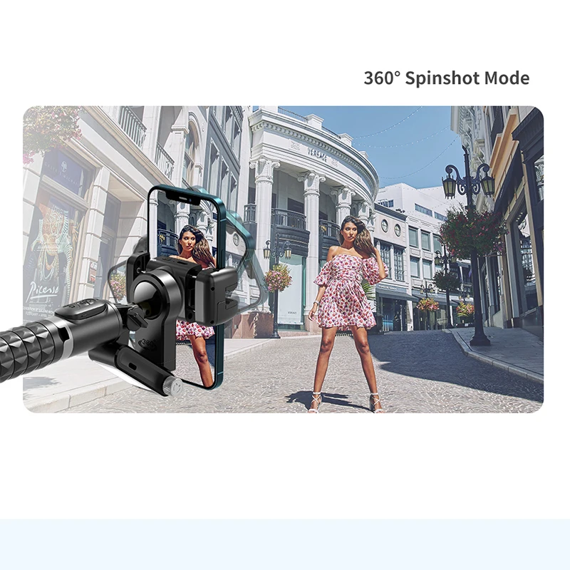 Gimbal Stabilizer Lamp Face Tracking With App Rotation Wireless  Selfie Stick Tripod Desktop Support With Beauty Fill Light Q18