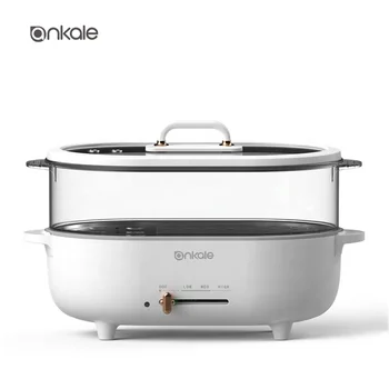 Hot Sell Electric Cooking Pot Ankale Hot Pot cooker Electric multi-function 3L Large Hotpot cooker with food steamer
