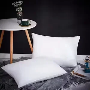 Bed Pillows Standard Size Hotel Pillow for Sleeping Downproof Soft Fluffy 100% Cotton Shell Fiber Plush Comfort Bedroom