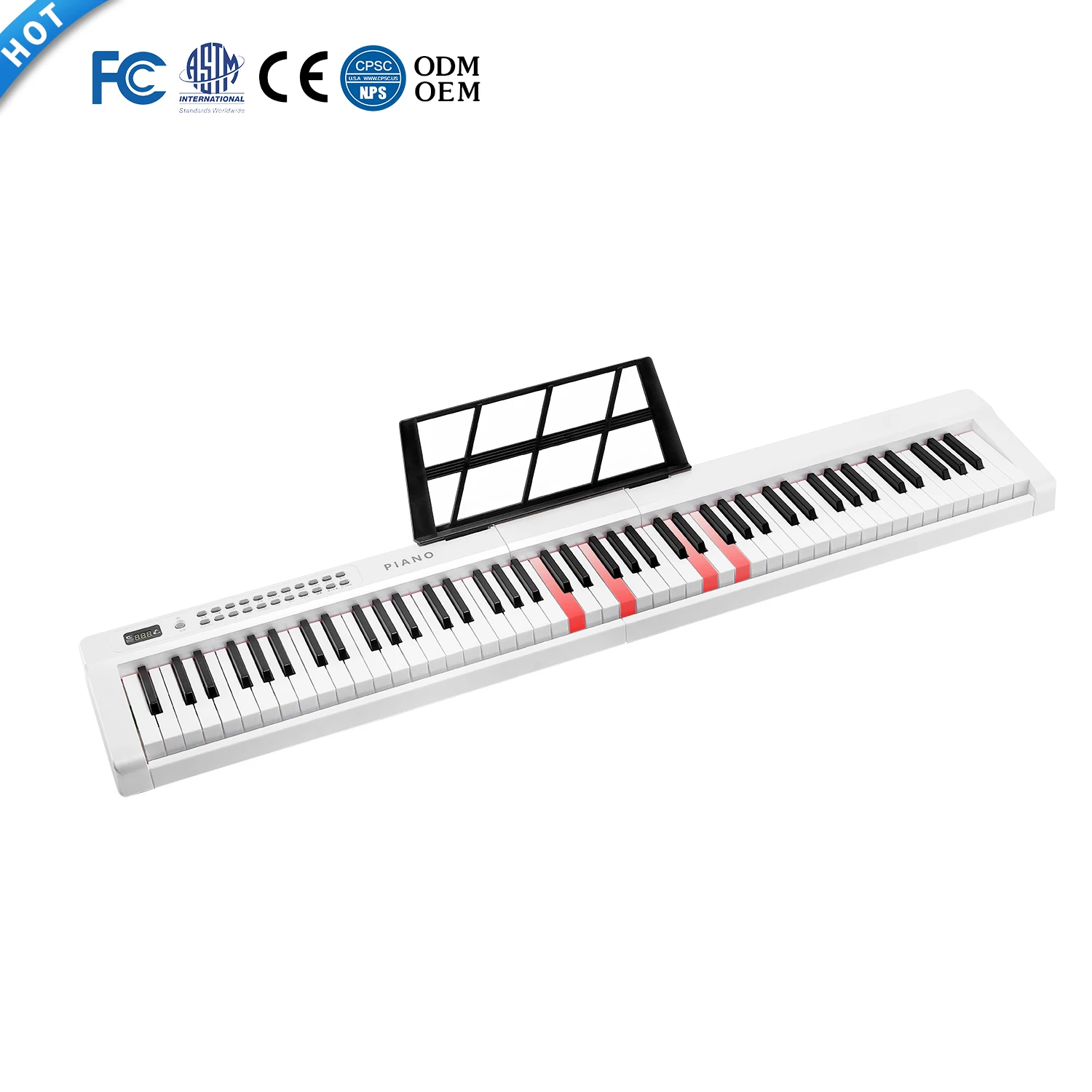 88 Keys Light Under the Key Digital Piano Music Keyboard Digital Keyboard Teclados Synthesizer with MIDI and Touch Response