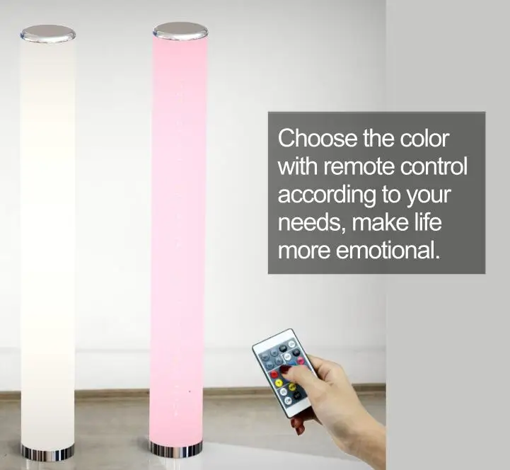 Home Decorative Modern Standing RGB LED Floor Lamp with Remote Controller for Living Room and Bedroom