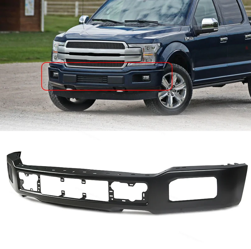 Original Dimensions Models With Fog Hole Replacement 2018 2019 2020 Pickup  Ford F-150 Front Bumper Face Bar Black Steel 100% New - Buy Rear Bumper For  Ford F-150 2018-2023 Rear Bumper Front Bumper