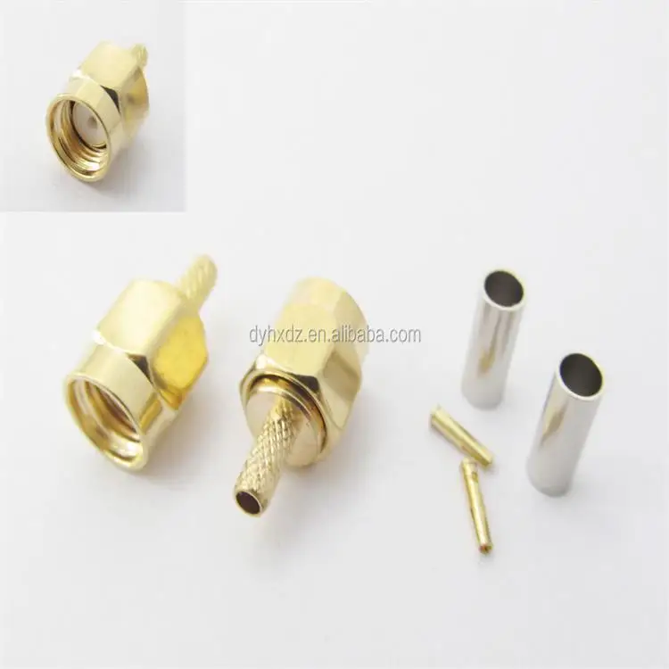 RF Connector RG174 Cable RF Connector Straight Male Reverse Polarity SMA Connector