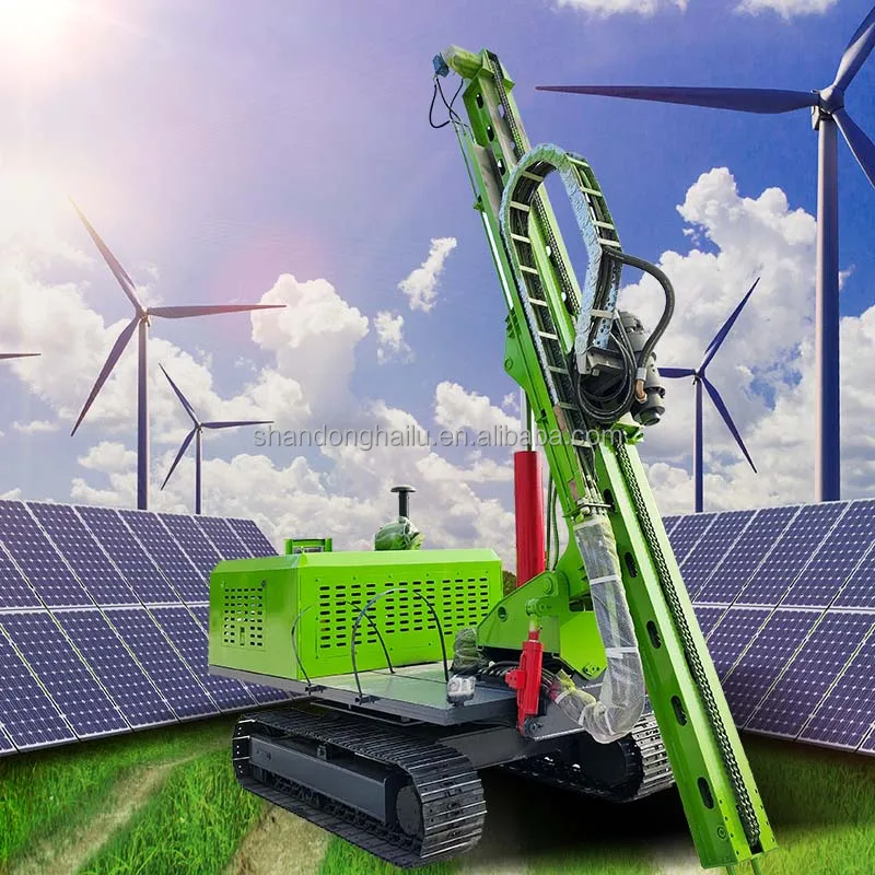3M Solar PV Power-Driven Photovoltaic Drill Rig Diesel Engine Powered ...