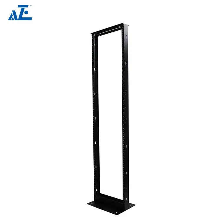 Алюминиевый шкаф с 2 стойками и открытой рамой 19 дюймов 13U 25U 42U 45U 55U стандартный сетевой корпус для сервера данных винтами
