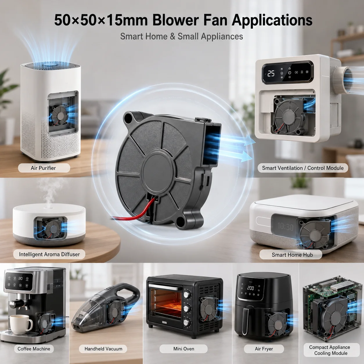 Blower, 50x50x15mm, 12V, Brushless, 5015 - detail 8