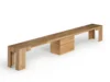 Couleur du banc en bois naturel