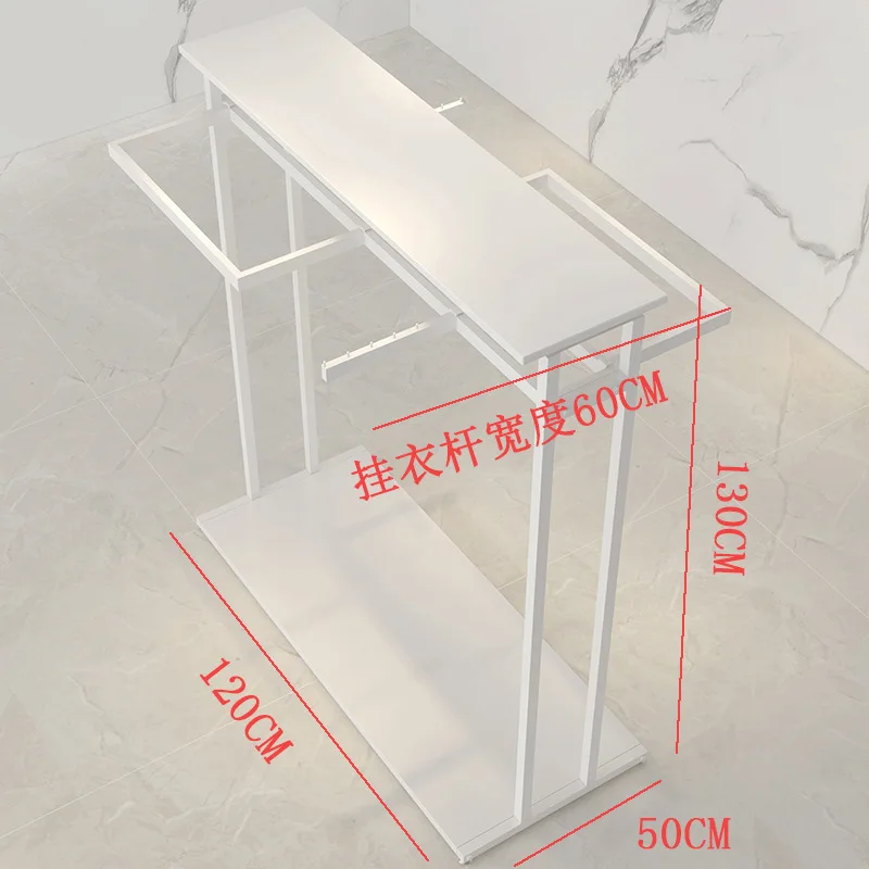 TOP Customized Men's Garment Shop Furniture Decoration Shiny Gold Metal Clothing Display Rack for Clothes Store Interior Design