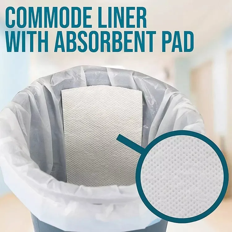 Biodegradable Commode Bags Disposable Commode Pail Liner Sanitary Bags For Adult Commode Chair