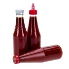 Glass Sauce Bottles 200ml 250ml 300ml 350ml Bulk Chili Ketchup Tomato Sauce Hot Sauce Glass Bottle With Lid