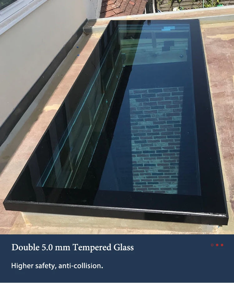 Skylight Ceiling Windows Aluminum Sliding Roof Windows Retractable