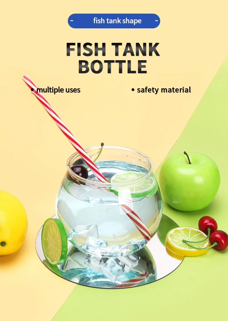 Wholesale Large Fish Tank Cocktail Plastic Fish Bowl Cocktail Plastic