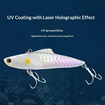 3D Simulation Painting ABS Artificial Hard Bait Full-Water-Column Vib Lure 100mm/33g Full-Body Fish Scales Laser Reflective Fake – Hard Lure – view 3