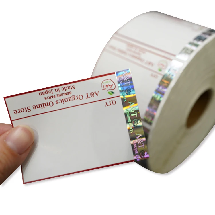 custom self adhesive roll printable laser anti-counterfeiting label sticker for bottles