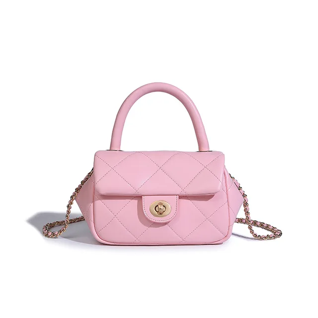2024 spring new style of small fragrant handbag fashion everything Rhombamine single shoulder crossbody bag for women