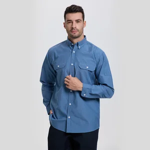 Factory NFPA 2112 Cotton Breathable Work Wear FR Cotton Construction FR Shirts Flame Resistant Work Shirts