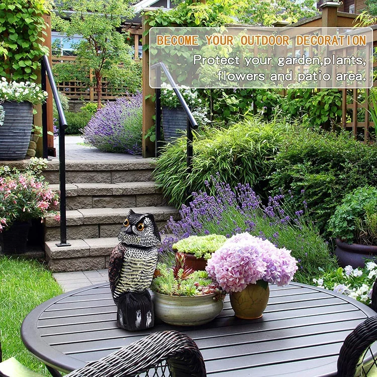 Eulen-Lockvogel Set – 3 Stück | 30,5 Cm | Vogelscheuche Für Garten & Balkon