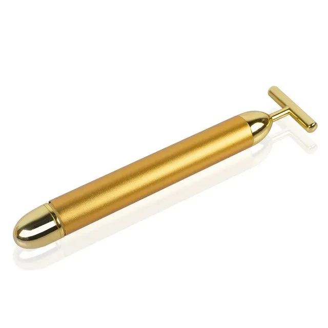 Promotion Beauty Stick 24k Gold Pulse Facial Massage Set T-shaped