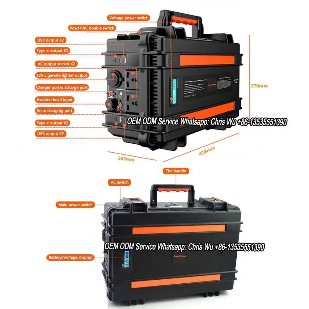 3000W Solar Generator Power Station With Solar Panel for Camping