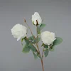 3 heads of Tameh roses white