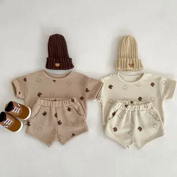 Infants Toddlers Baby Clothing Sets Baby Bear Knitwear Baby Clothes Boys Casual two-piece set