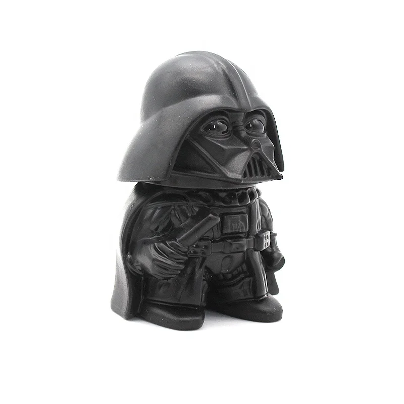 3 Layers Darth Vader Shape Grinder Smoke Crusher Grinder Tobacco Metal Customized Material Origin Herb Grinder