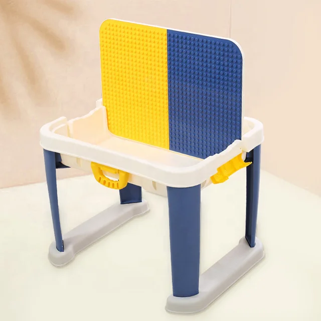 Kids Learning Playing Modular Building Block Table