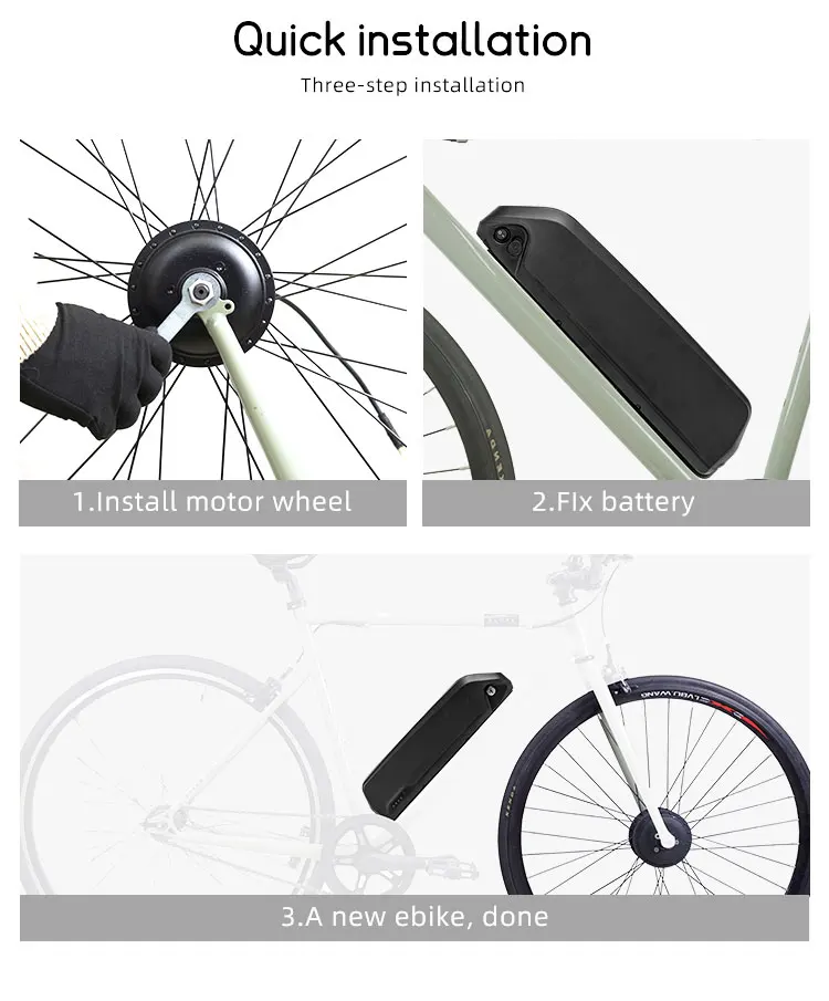 Cheap High Power 48v Electric Bike Kit 500 Watt Hub Motor Kit With Lithium Battery For India