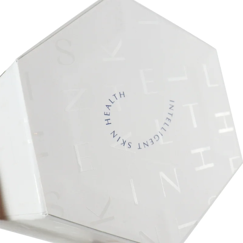 Eco-Friendly Biodegradable Hexagon Shape Paper Box Personalized Cajas for Health Care Products with Sponge Liner Matt Lamination