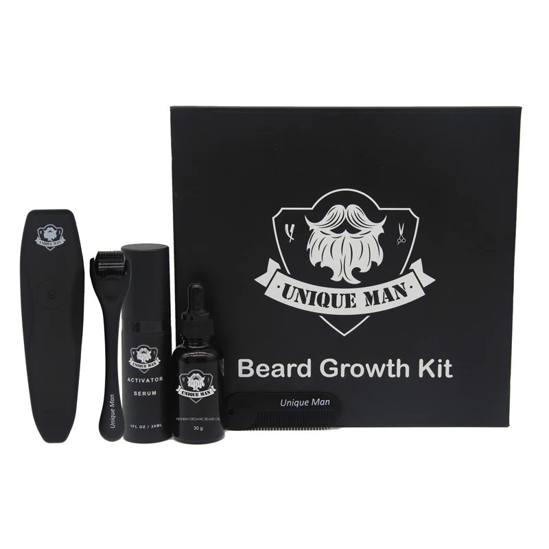 Best 100% natural premium mens custom private label beard care tool kit beard derma roller organic beard oil growth grooming set.jpg