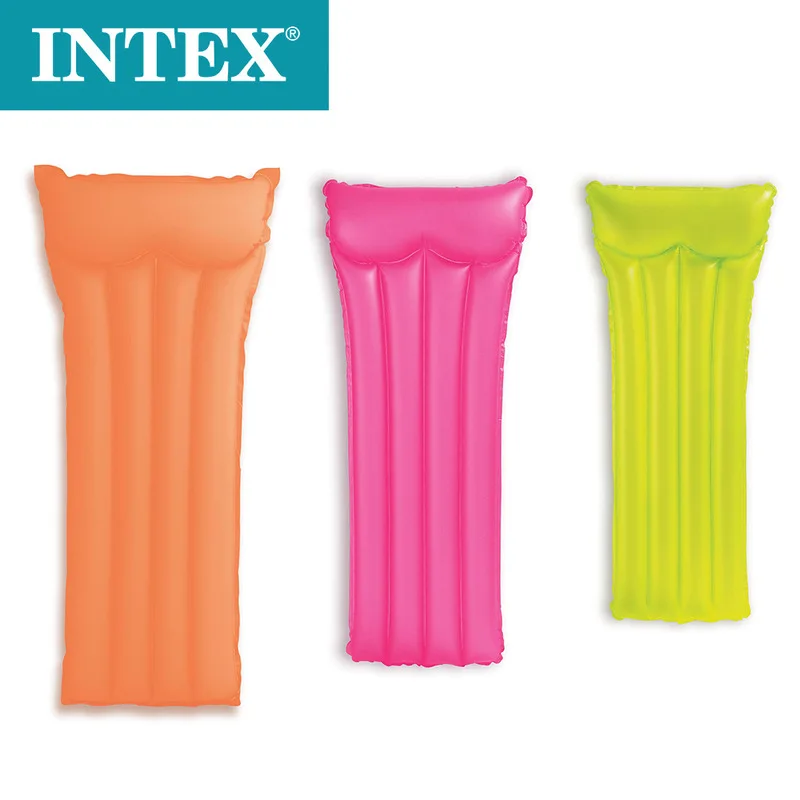 Intex 59717 Outdoor Inflatable Swimming Pool Float Neon Frost Air Mats