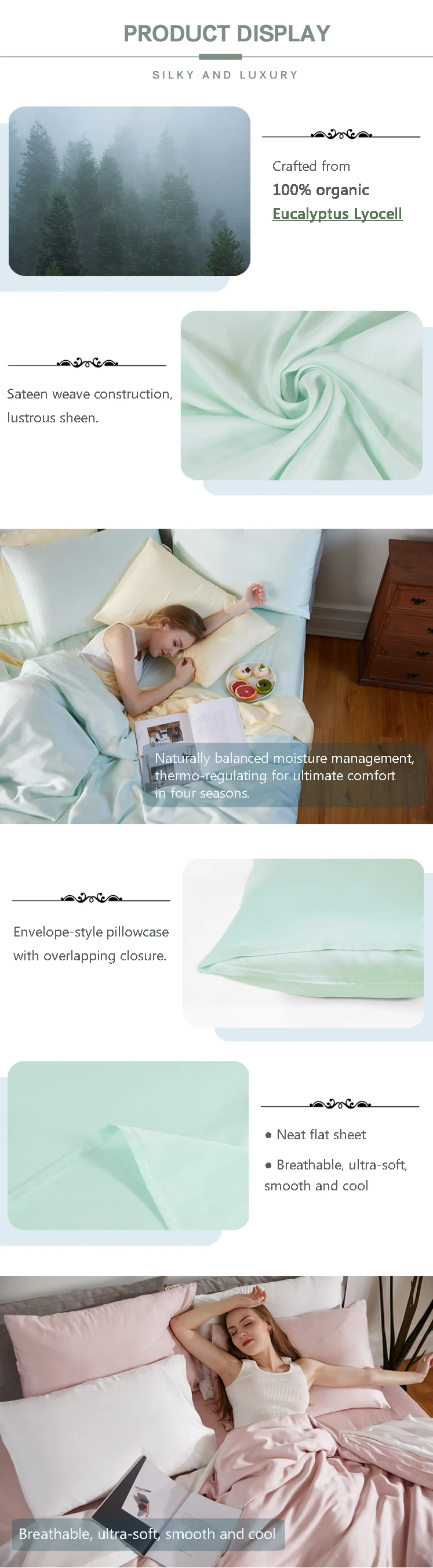 Lyocell Solid Color 100 Tencel Bedding Set Your Custom Design