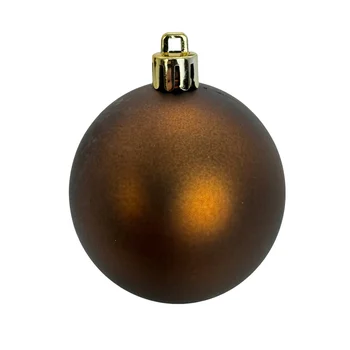 Chocolate Matte Shatterproof Plastic Christmas Tree Ball Ornaments