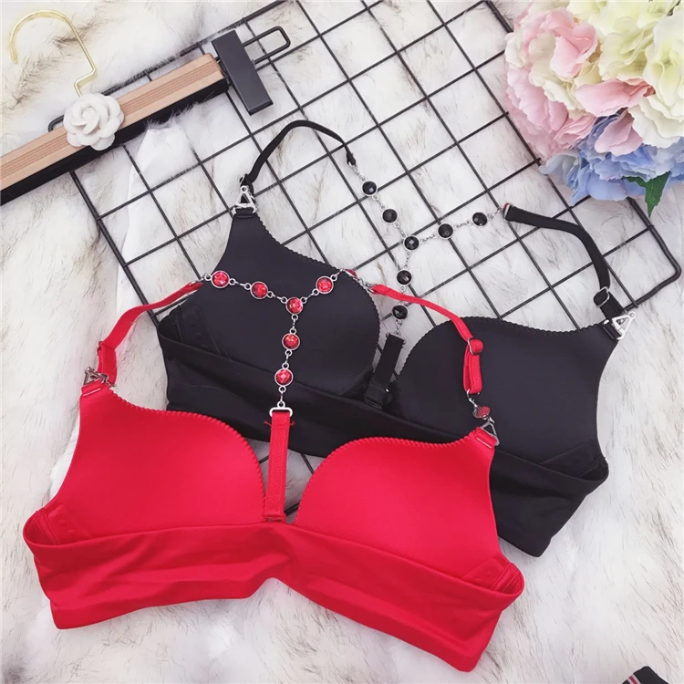 front closure halter bra