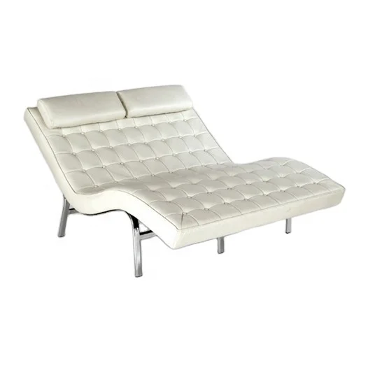 Modern European Indoor Customized Lounge Furniture Chair Sofa Stainless Steel Genuine Leather Two Seat Double Chaise - Buy Chaise Lounge Leather,Indoor Chaise Lounge,Genuine Leather Chaise Lounge Product on Alibaba.com