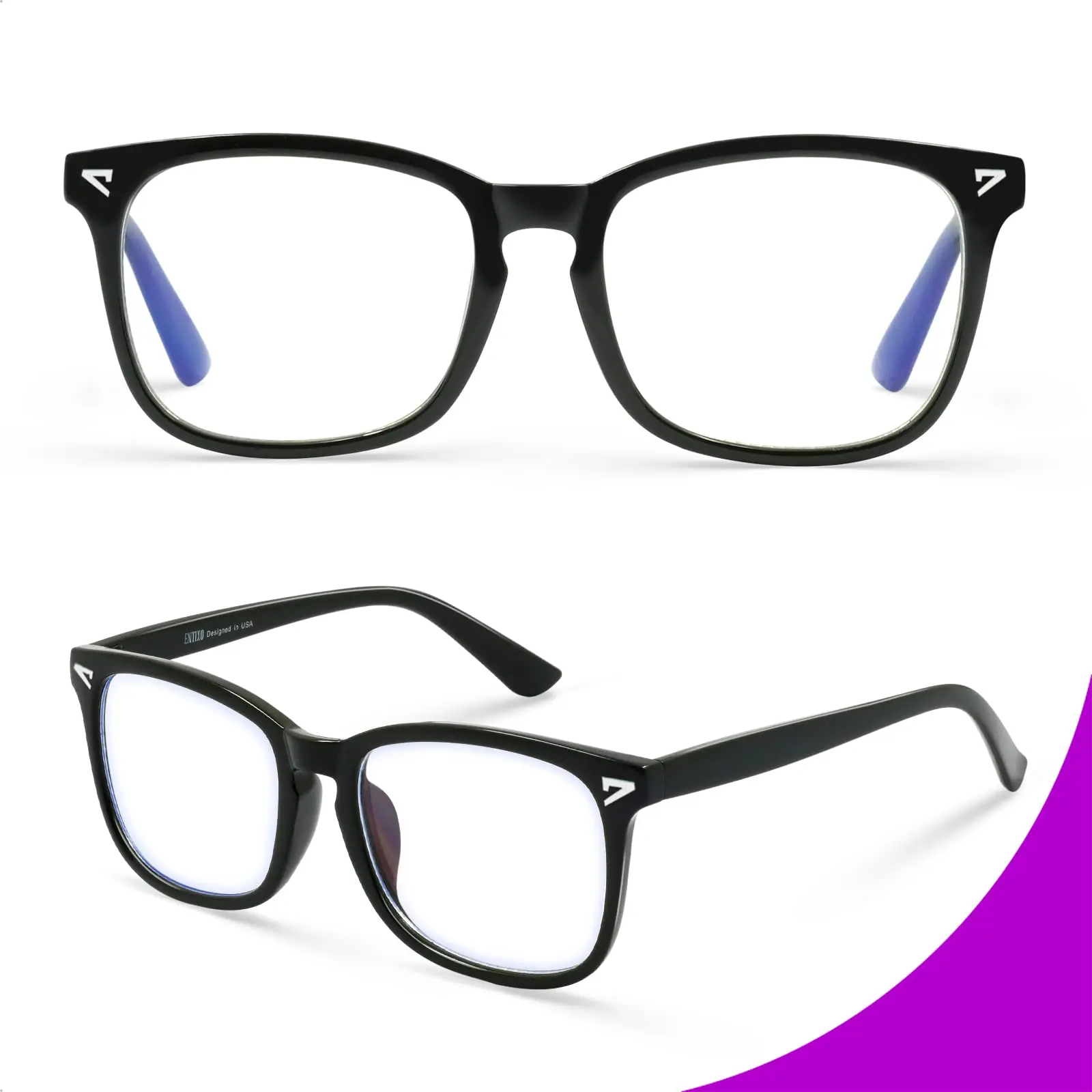 Visoone Blue Light Blocking Glasses Square With Anti Computer Glare For Gaming Women And Men 0868