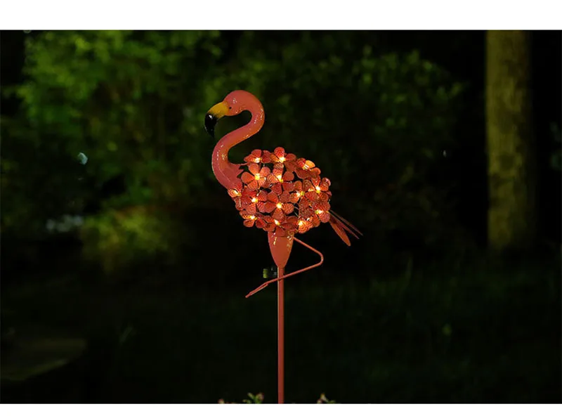 Outdoor Waterproof Garden Solar Yard Led Lights Flamingo Lawn Solar Lamp