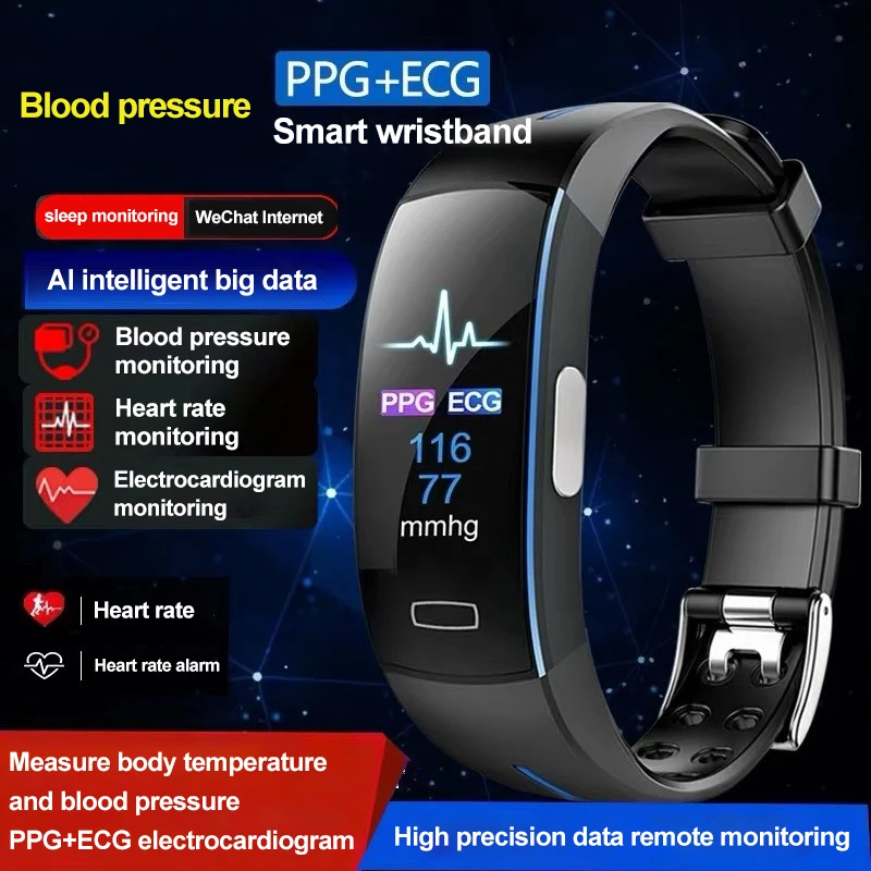 Rohs Fc Ce Smart Bracelets And Wmart Band Android Watch Cg, 24H Temp, Bp, Spo2 Smart Watch 24H Temp 0.96" Smartwatch Bp Monitor