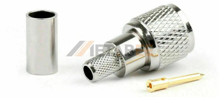 Mini 50 Ohm Male Pin RF Coaxial Cable UHF Connector Brass Contact ...
