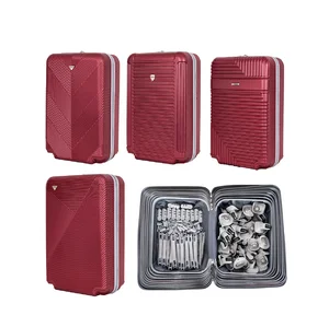 SKD Semi-finished ABS Hardshell Trolley Travel Suitcase Luggage Bags 12 Pcs Sets Valise