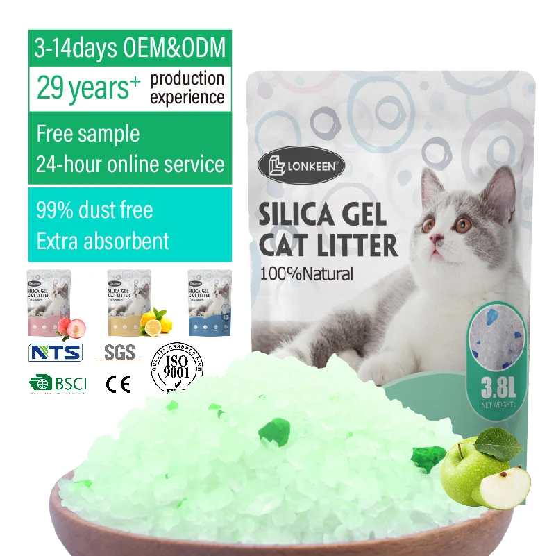 Highly Absorbent Cat Litter OEM Non-Clumping Micro Crystals