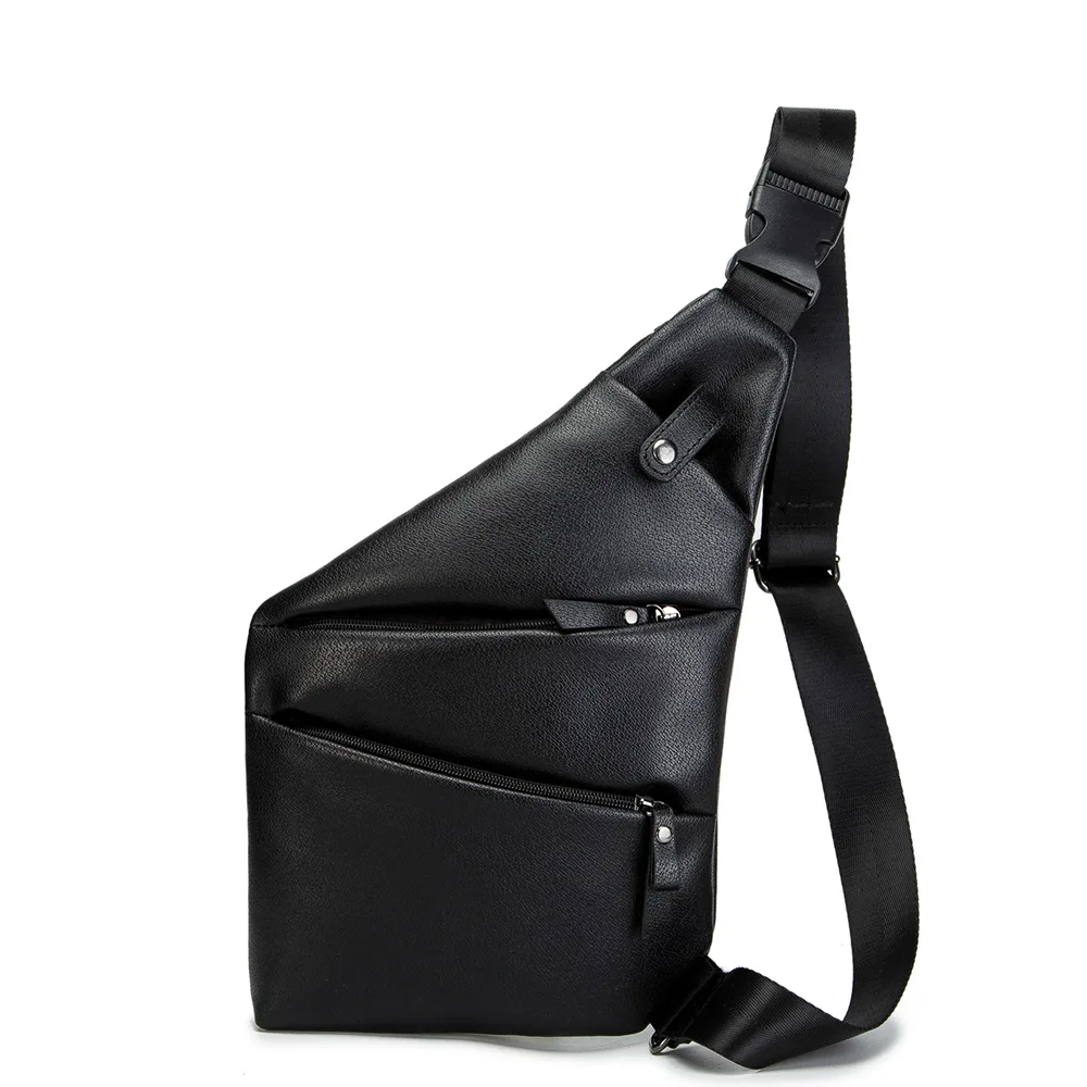 Bandolera De Piel Sintética Suave Con Tachuelas Para Hombre,Bolso De Pecho  Personalizado De Alta Calidad,Resistente Al Agua,Color Negro - Buy Bolso De  Bandolera,Pecho Bolsas Impermeable,Pu Bolso De La Cintura Para Hombres  Product
