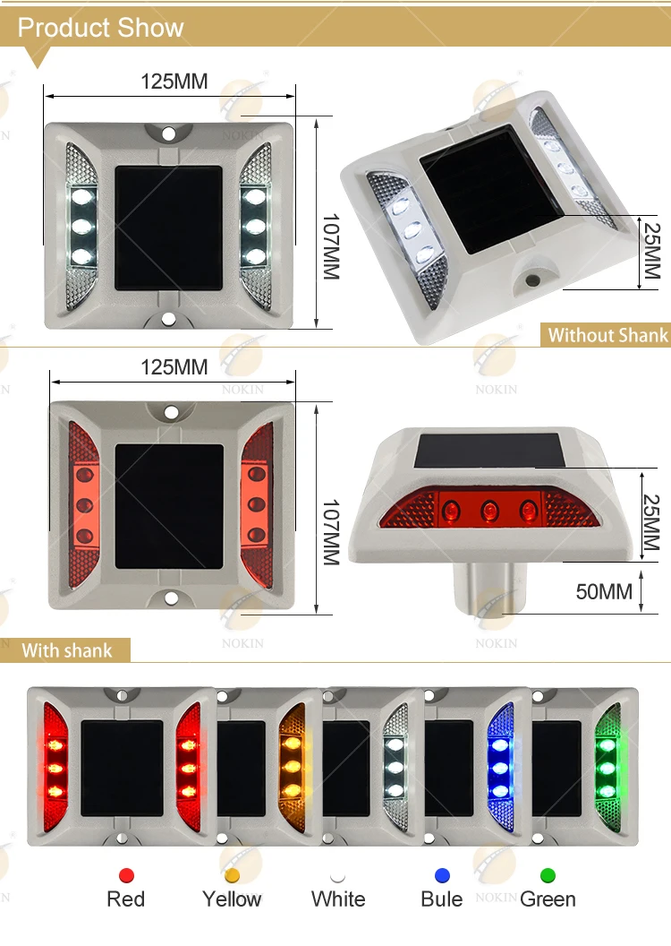 30T Грузоподъемность IP68 Водонепроницаемый приподнятый дорожный Маркер Солнечный кошачий глаз дорожные шпильки с ножками