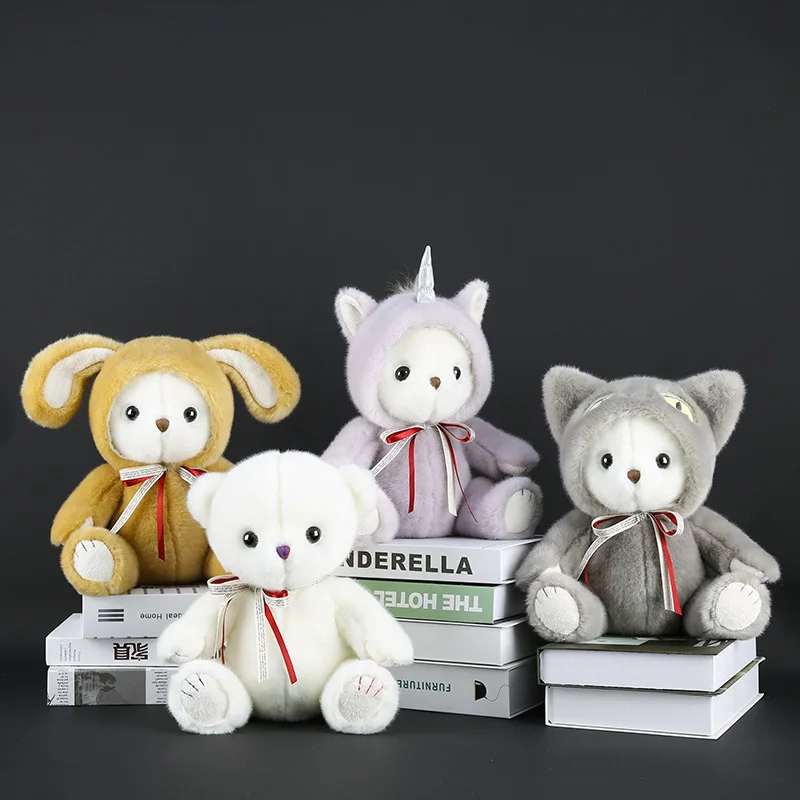 CustomPlushMaker offers wholesale white teddy bear plush toys customized as creative mascots:sample