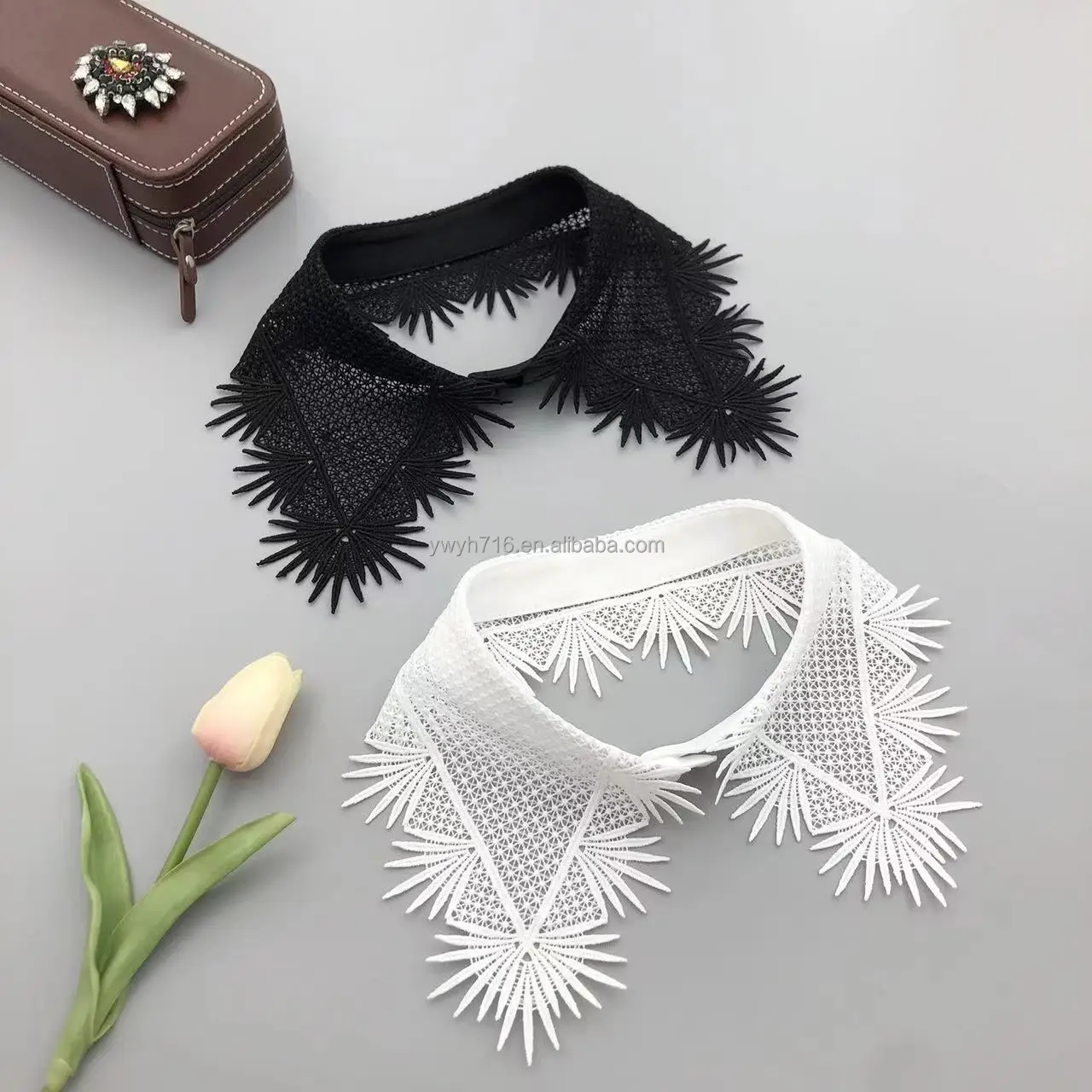 Elegant Embroidery False Collar Lace Shirt Women Collar Shirt Necklace